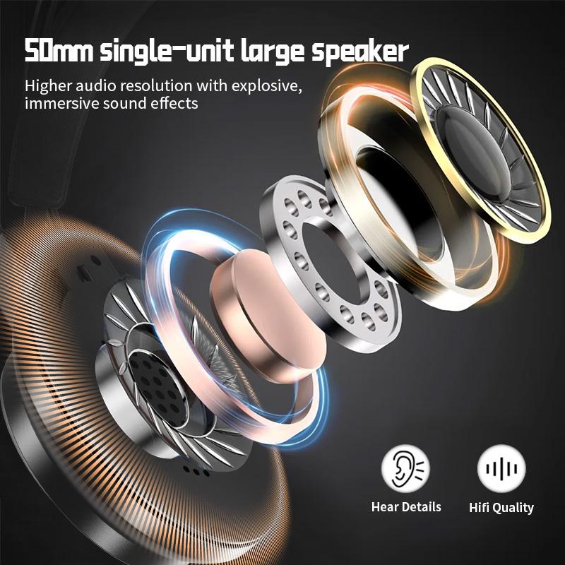 Gaming Headset for PS4 PC Xbox One PS5 Switch via 3.5mm Audio Jack, with Mic, LED Light