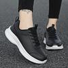 Women PU Leather Running Sneaker Lace-up Sport Light Comfortable Breathable Black Winter Walking Shoes Size 35-43