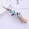 Headgear Spring And Summer High-End Hairpin, Women'S Adult Hairpin Alloy Paint Summer Disc Hair Ponytail Horn Clip