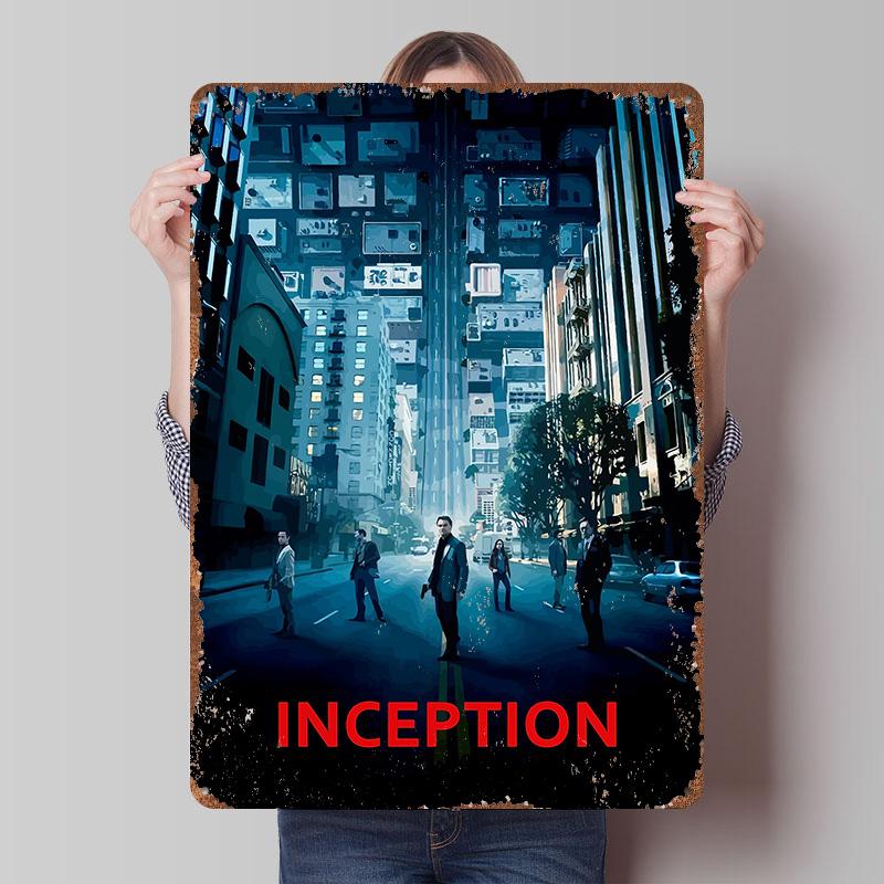 

Inception Tin Plaque Poster Customized Wall Art Retro Vintage Metal Signs for Man Cave Decoration At Home Decor Items Wand Deko 7.9x11.8In(20x30cm)