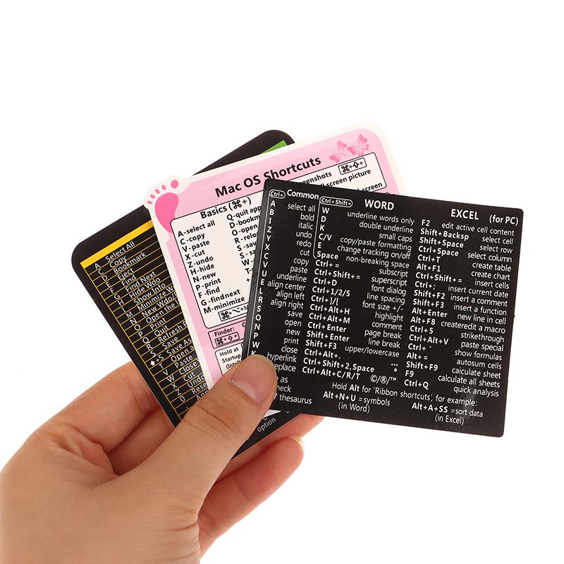 10Pcs Keyboard Shortcut Stickers Letter Graphic Laptop Protective Stickers Tools