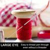 25 Pcs Stainless Steel Large Eye Hand Sewing Needles for Embroidery Yarn Knitting and Leather Repair with Storage Tube