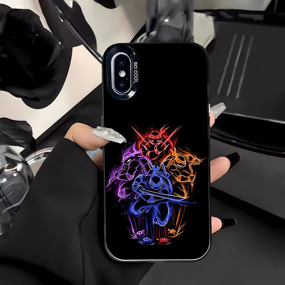 

Classic Anime T-TMNT Phone Case For IPhone 17 Air 16 E 15 14 Plus 13 12 11 Pro Max Colored Silver Cover iPhone 16 Pro Max