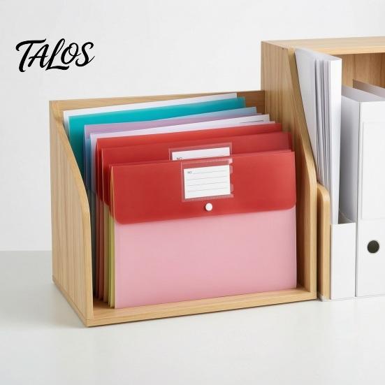 Plastic Project Folders 8Pcs Document Folders, A4 Size File Envelopes with Snap Button And Student Test Paper Organizers Label Pocket, Thickened