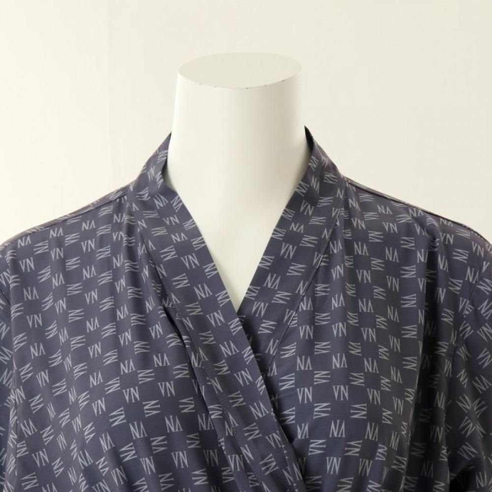 Venus 30d Lightweight Logo Border Printed Robe Gown  Vgn4541a 