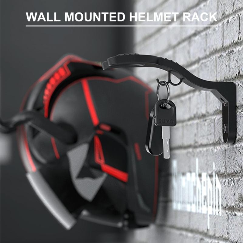 All Purpose Kitchen Cabinet Shelf Helmets Bags Rack for Bikers Secure Wall Mount Hook Hanging Luggage Hanger Accessories