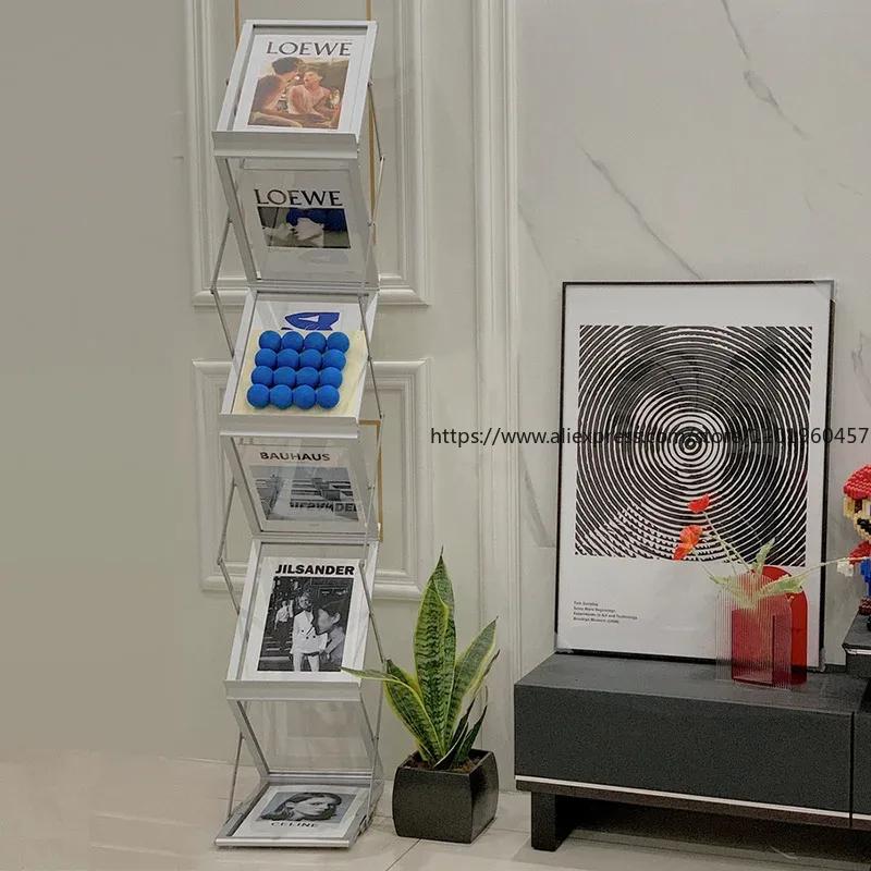 Foldable A4 Aluminum Alloy Display Stand for Exhibitions and Conventions Home Organization and Storage