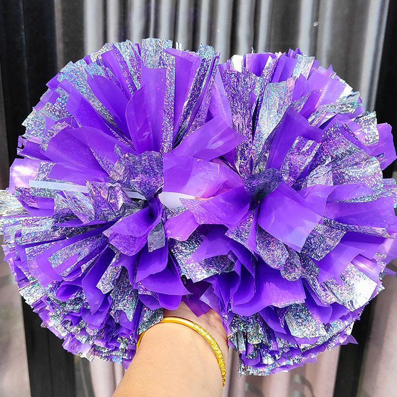 Rainbow Laser Cheerleading Pom Poms