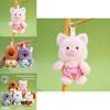 Cute Capybara Dog Koala Plush Keychain With Soft Polyester Filling For Bags And Gifts