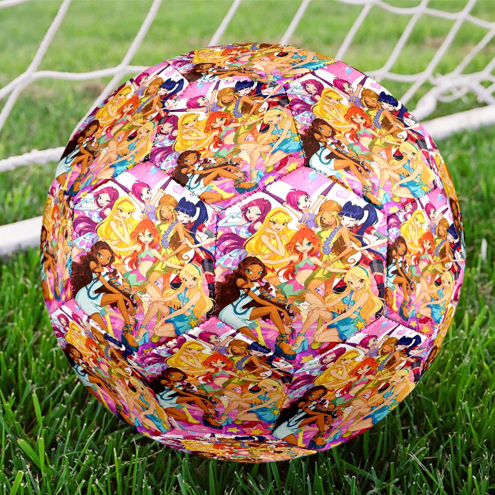 Winx Club Theme Size 5 Soccer Ball, Suitable for Both Indoor and Outdoor Matches, a Gift Suitable for Everyone.