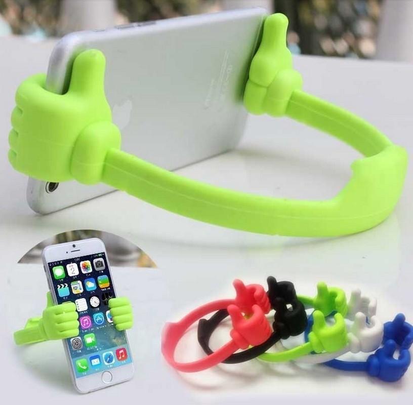 Multicolor Portable Thumb Phone Holder Compact And Adjustable For Desk Use