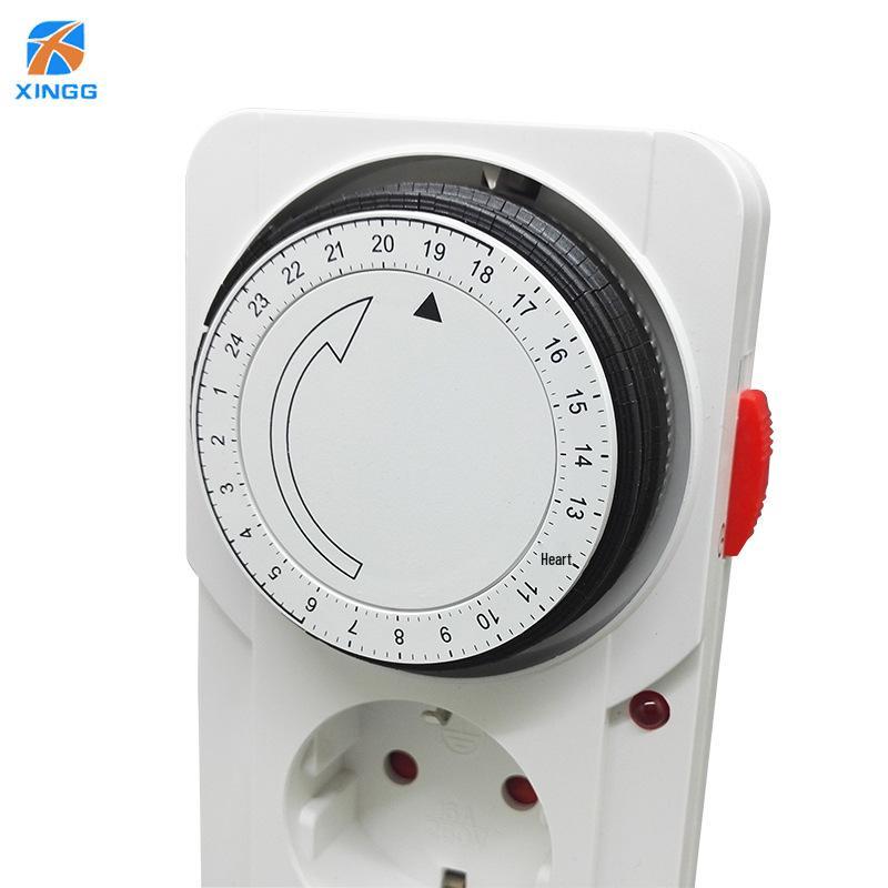 Europäischer Standard 16A 250V Mechanische Zeitschaltuhr-Steckdose - 24-Stunden-Timer für deutsche, koreanische und russische Typen