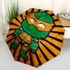 1PC Turtle Power Pattern Automatic Folding Umbrella, Portable Collapsible Design, Casual Outdoor Accessory, For All Seasons yy250912051