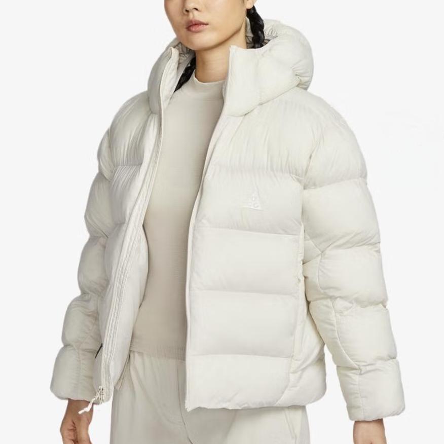 Nike ACG Series Solid Thick Warm Hooded Puffer Jacket Women Jackets White FZ6762-104