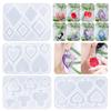 Playing Card Shaped Earring Pendant Mold DIY Keychain Backpack Neckalce Ornament Charm Epoxy Resin Silicone Mold