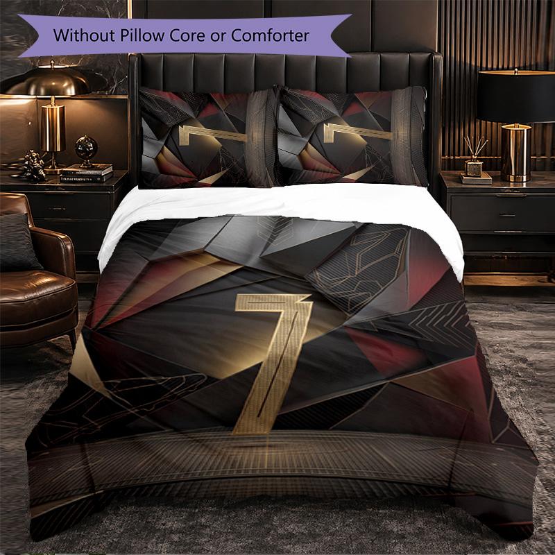 Set Lenzuola 3 Pezzi con Fantasia Cristiano Ronaldo Morbida Microfibra Copripiumino con Federe per Camera da Letto