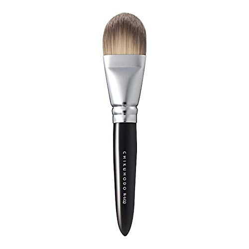 

Kumano Makeup Brush (Makeup Brush) Chikuhodo Regular Series Liquid Brush, PBT (Synthetic Fiber), R-LQ3, Black Line