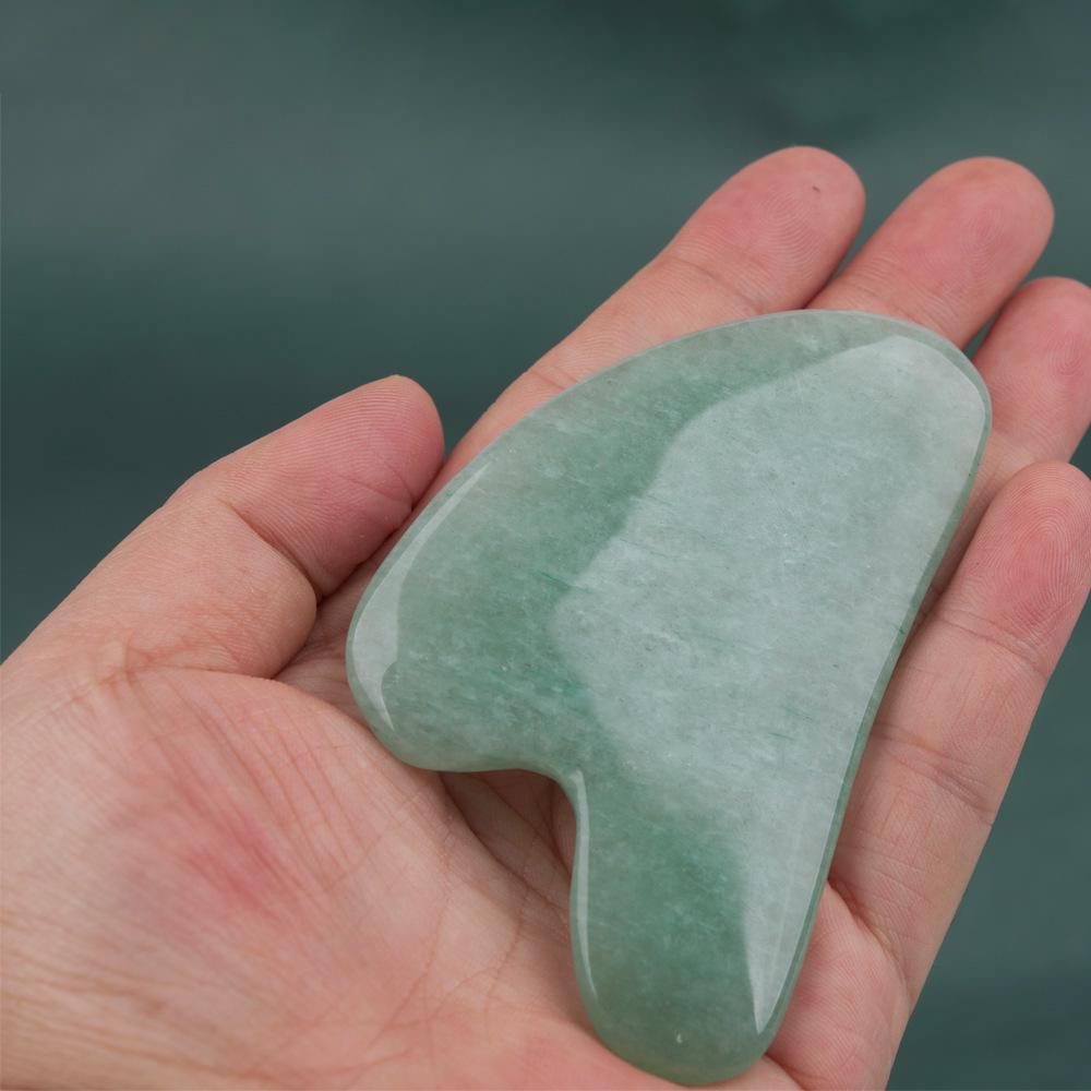 Green Aventurine Jade Gua Sha Board - Facial and Body Massage Tool