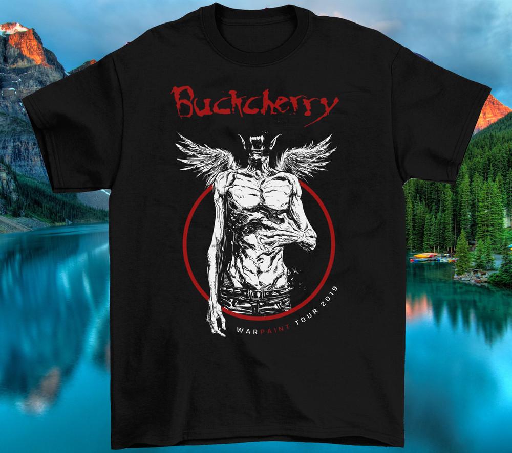 New Rare BuckCherry Band Tour Cotton Black T Shirt For Men All Size AG348 Unisex T-Shirt L