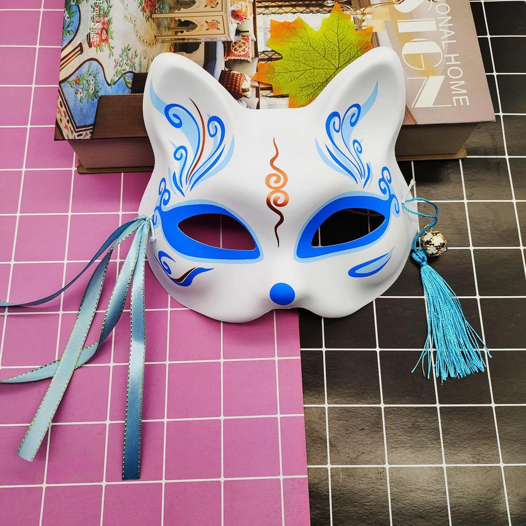 Japanese Style Fox Mask - Half-Face Anime Cosplay for Women