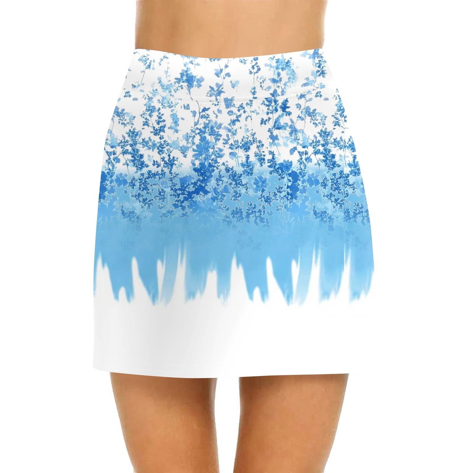 

Женская повседневная юбка с высокой талией и принтом, короткая юбка-полусолнце, спортивная юбка, плиссированная юбка M