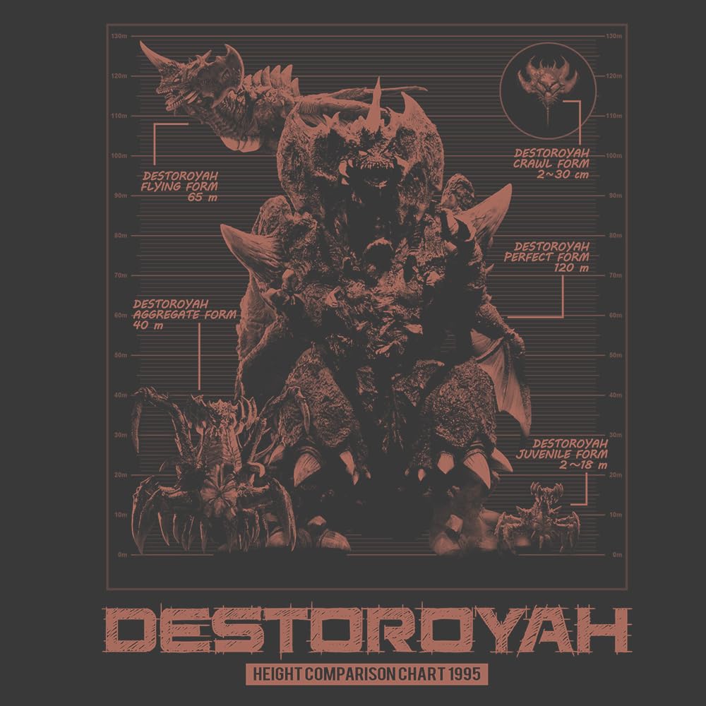 COSPA Godzilla Destroyah Evolution Form Comparison Chart SUMI L Size [Official] T-Shirt