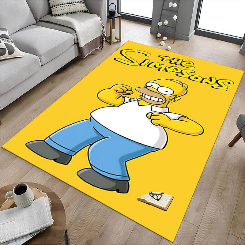 1pc Simpsons Family Portrait Carpet for Playroom Bedroom Living Room Sofa Home Decor,kids Game Area Rug Non-slip Floor Mat Y72997