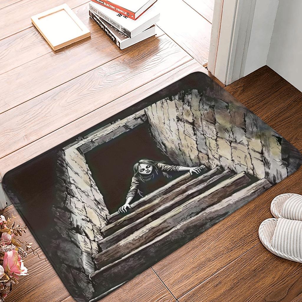 3D Illusion Mysterious Trap Doormat Anti-Slip Kitchen Bath Mat Garden Garage Floor Door Entrance Carpet Rug
