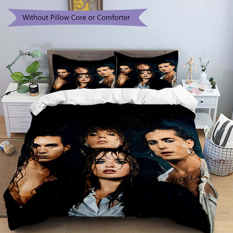 3pcs Maneskin Bedding Set Duvet Cover Closure Includes 1 Duvet Cover & 2 Pillowcases, Soft and Comfortable for All Seasons.