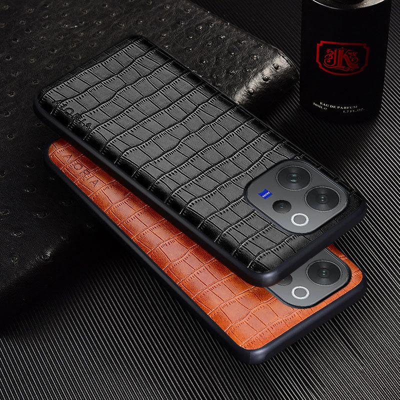 Crocodile Leather Case For Vivo V70 FE Slim Fit Premium Protective Cover for Vivo V70 case