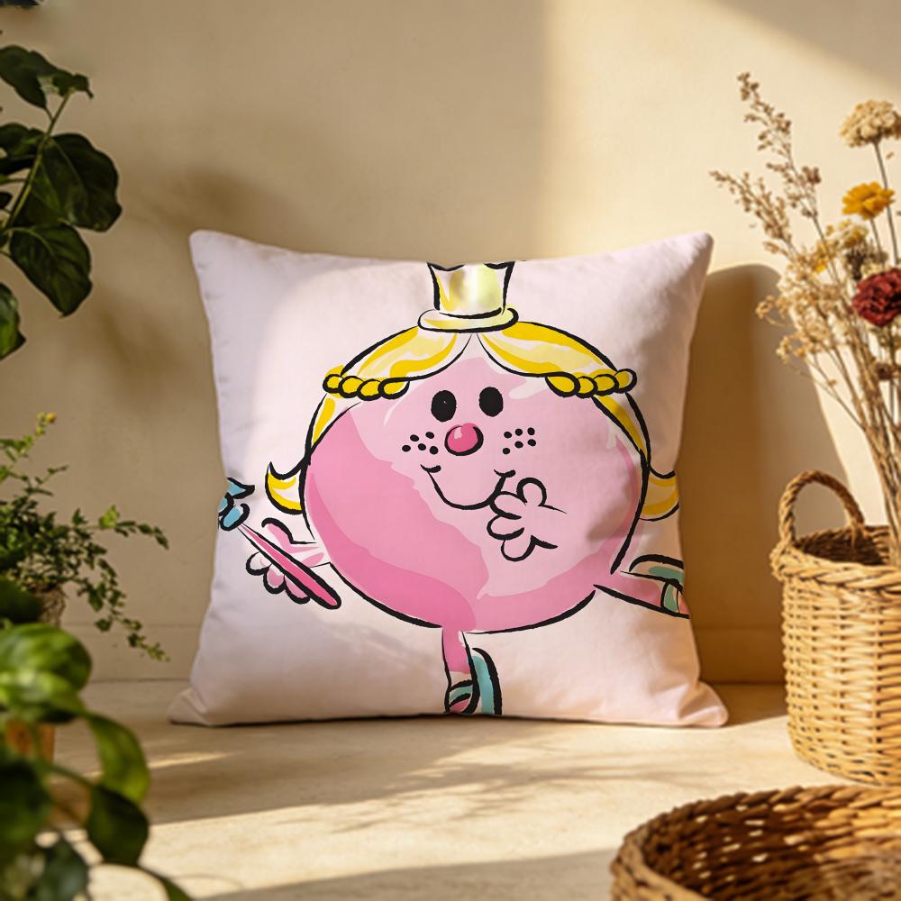 Popular MMrMen and Little Missinging Cushion Cover Versatile DoubleSided Pillow Case Fit for Sofa Bed Car Daily Decor
