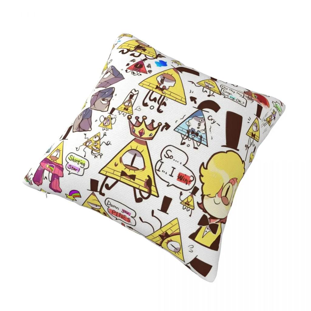 Gravity Falls Bill Cipher Pillowcase Printed Polyester Cushion Cover Decor Cartoon Anime Pillow Case Cover Sofa Square 45*45cm