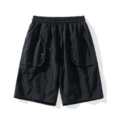 Ice Silk Work Shorts Men's Summer Work Loose Casual Pants Straight Leg Shorts
