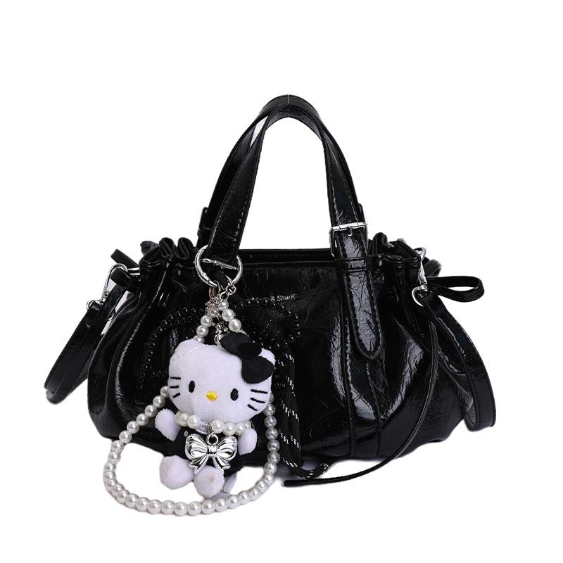 New Light Luxury Niche Crossbody Bag with Fashionable Texture, Single Shoulder Bag for Commuting, Large Capacity Handheld Bucket Bag