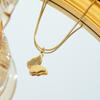 Frosted Butterfly Pendant Fashionable Versatile Necklace