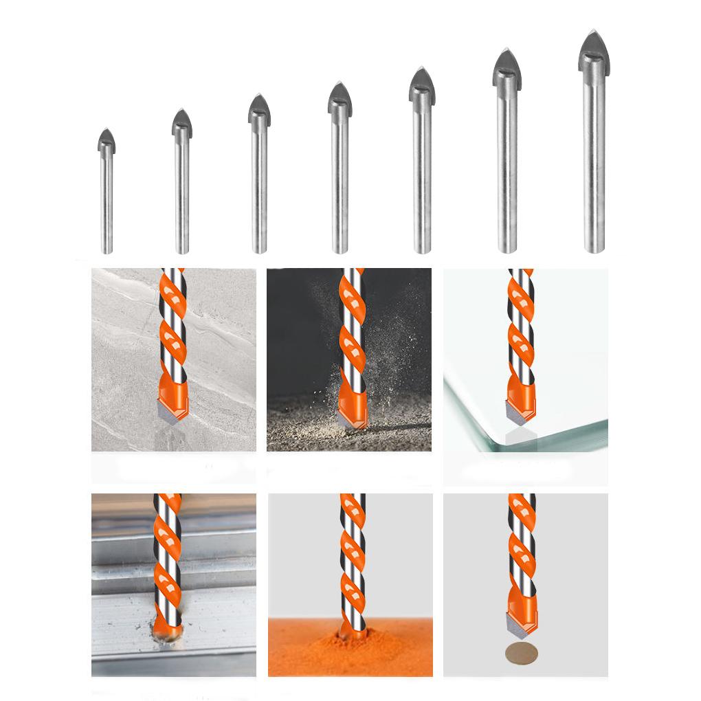 Fliesenbohrer Dreiecklegierung Keramikbohrwerkzeug Tragbares Bohrwerkzeug Ersatz Glaslochkopf