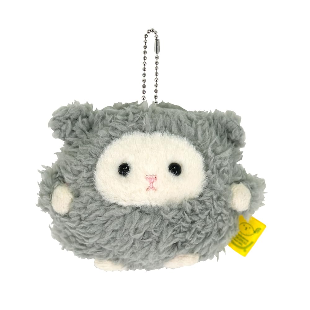 Sun Lemon Sheep Stuffed Animal Keychain Grey 10x6x8cm P-9682