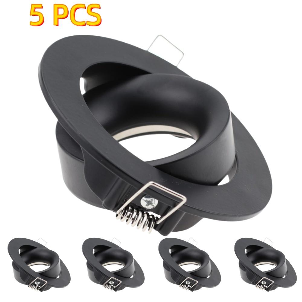 5/10 Pcs Round Square Recessed Ceiling Lights Frame Fittings GU10 Fixture Holder Led Down Lights Accessories 85/90mm Holder Base