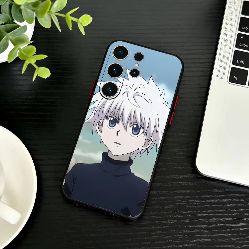 

W-Killua Zoldyck H-Hunter X Hunter Phone Case For Samsung S26,S25,S24,S23,S22,S21,S20,Ultra,Plus,FE Black Soft Cover Samsung S20ULTRA5G