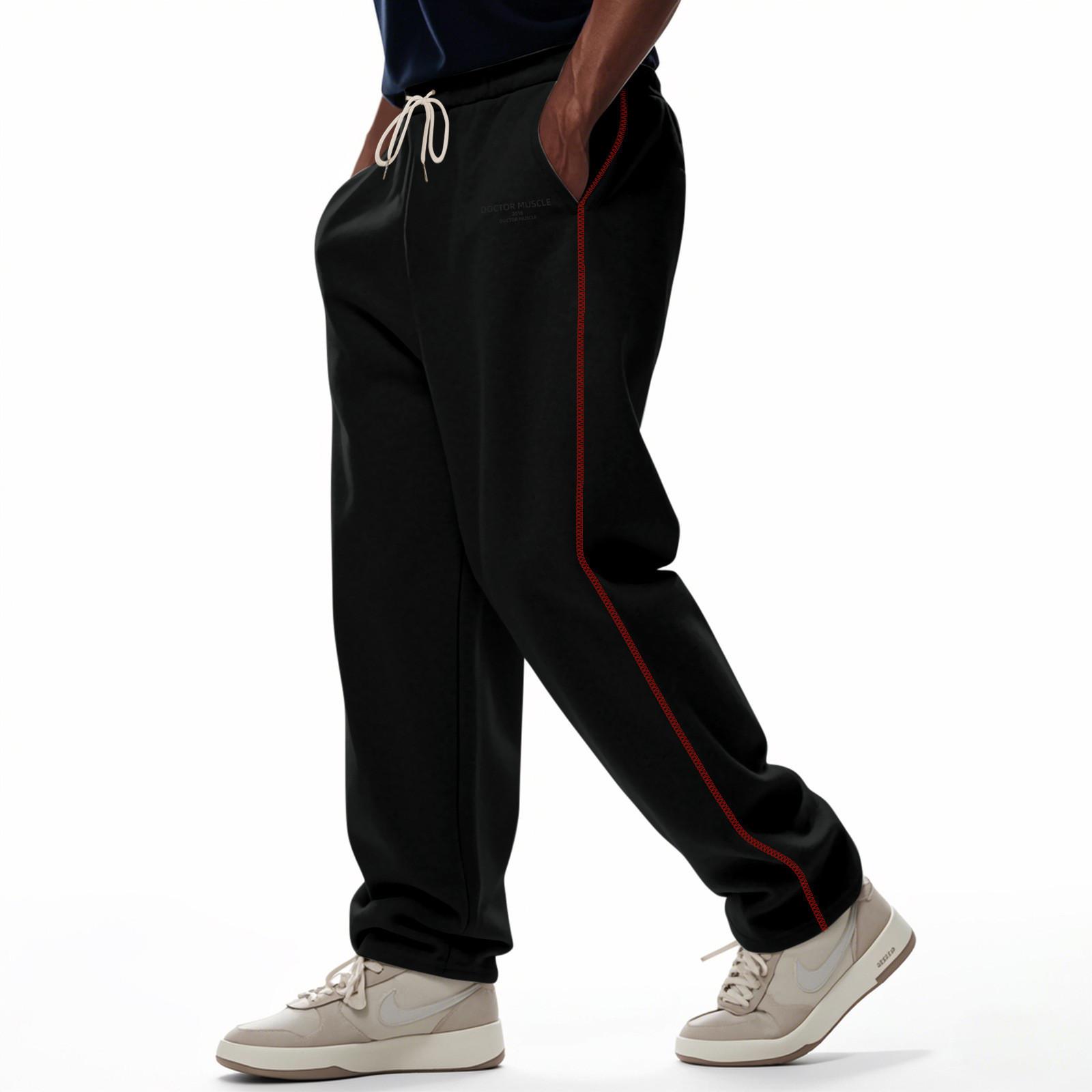 

Sports Fitness Solid Color Trousers Loose Running Casual Large Size Sweatpants XXXL