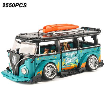 Technischer klassischer Camper Van Auto Bausteine Konstruktionsziegel Fahrzeug Spielzeug Geschenk für Erwachsene Kinder