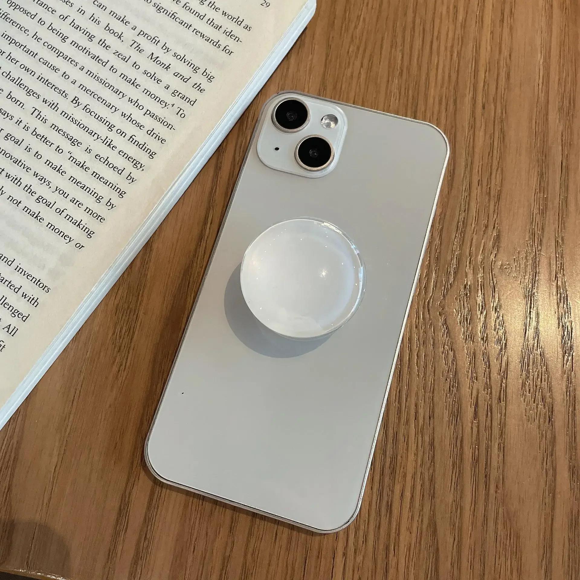 

INS Round Crystal Ball Phone Grip For iPhone Samsung Xiaomi Huawei Universal Mobile Finger Bracket Stand Holder білий