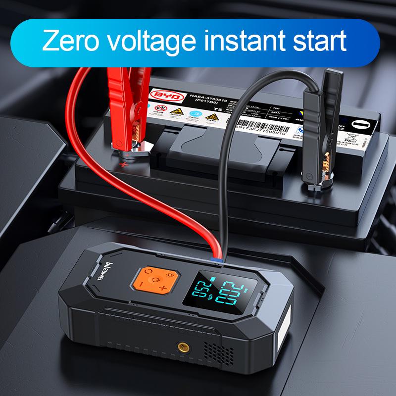 Multi-Function Portable Car Jump Starter and Inflator Power Bank