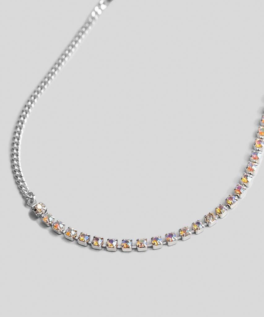 Armo Mixed Crystal Toggle Necklace