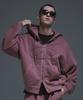 Mfav Rugged Apli Patch Zip-Up Hoodie In Indie Pink