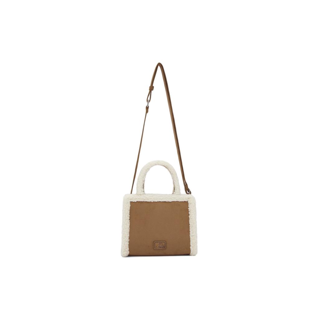 MLB 24FW Boston Red Sox Mode Lammfell Große Kapazität Quadratische Tasche Unisex Tragetasche Kamel 3AORS0746-43CAS