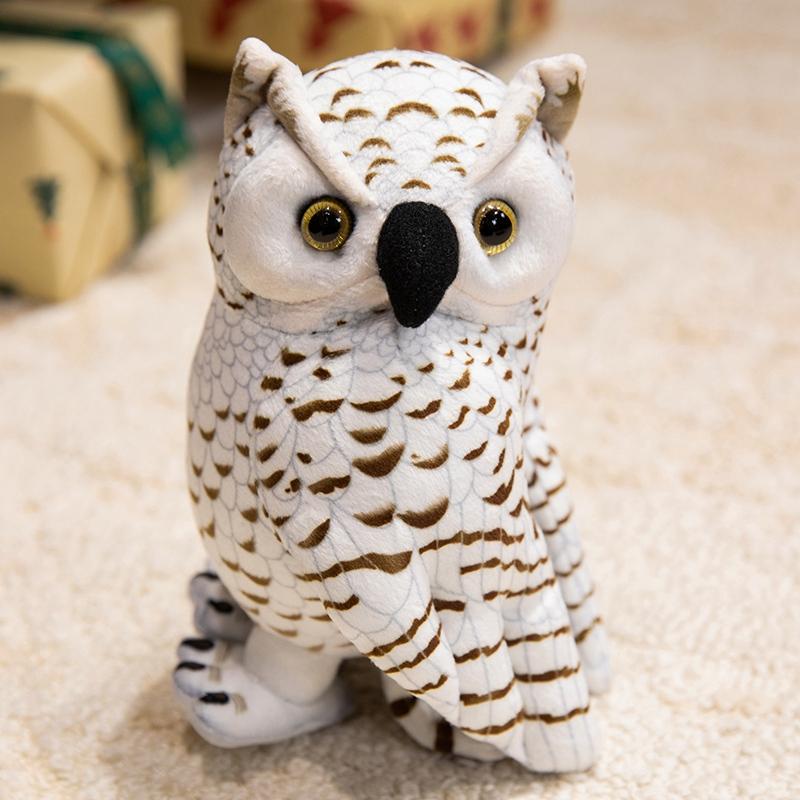 High-Quality Simulation High-Quality Night High-Quality Owl High-Quality Plush Play sets High-Quality Cute High-Quality Snow High-Quality Owl 20cm белый