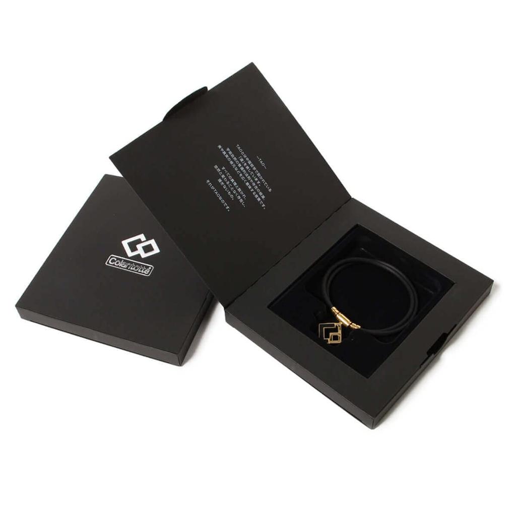 Colantotte TAO Necklace ARAN Magnetic Gloss Popular Necklace, Black, Large, Men's,