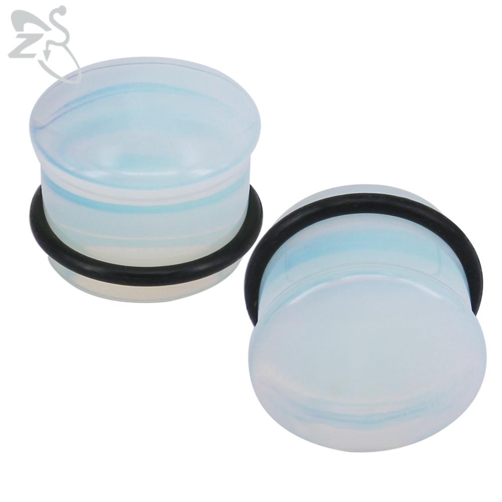 ZS 2pcs/lot Glass Ear Plug And Tunnel 5-16mm Ear Expander Stercher Ear Gauges Ear Flare Flesh Expander Body Piercing Jewelry