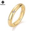 Nabest Gold Plated   CopperEngagement Wedding Rings GRA Certificate VVS D Color Moissanite Women Lab Diamond Ring